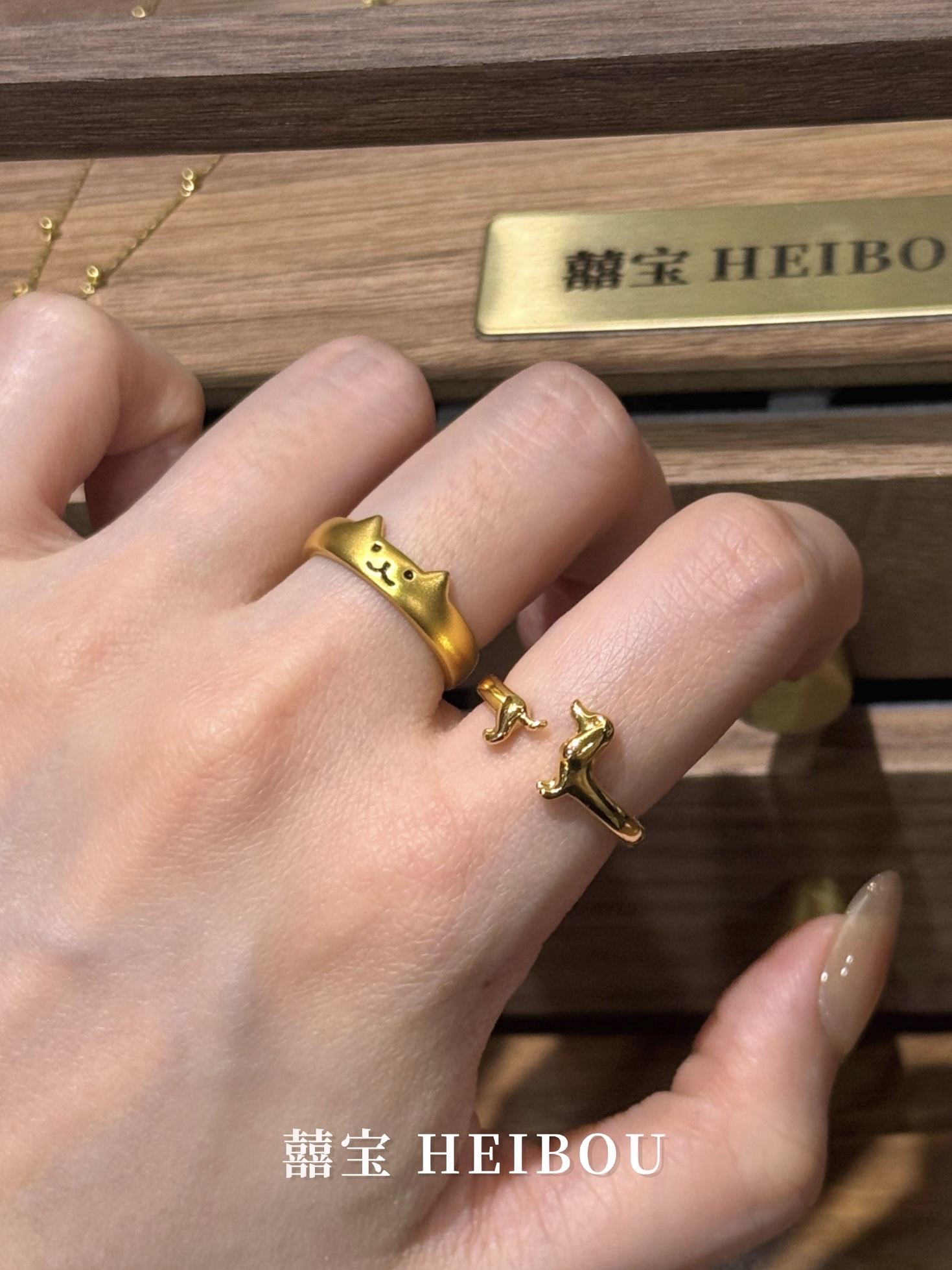 【5D硬金】招财猫爪喵喵-戒指