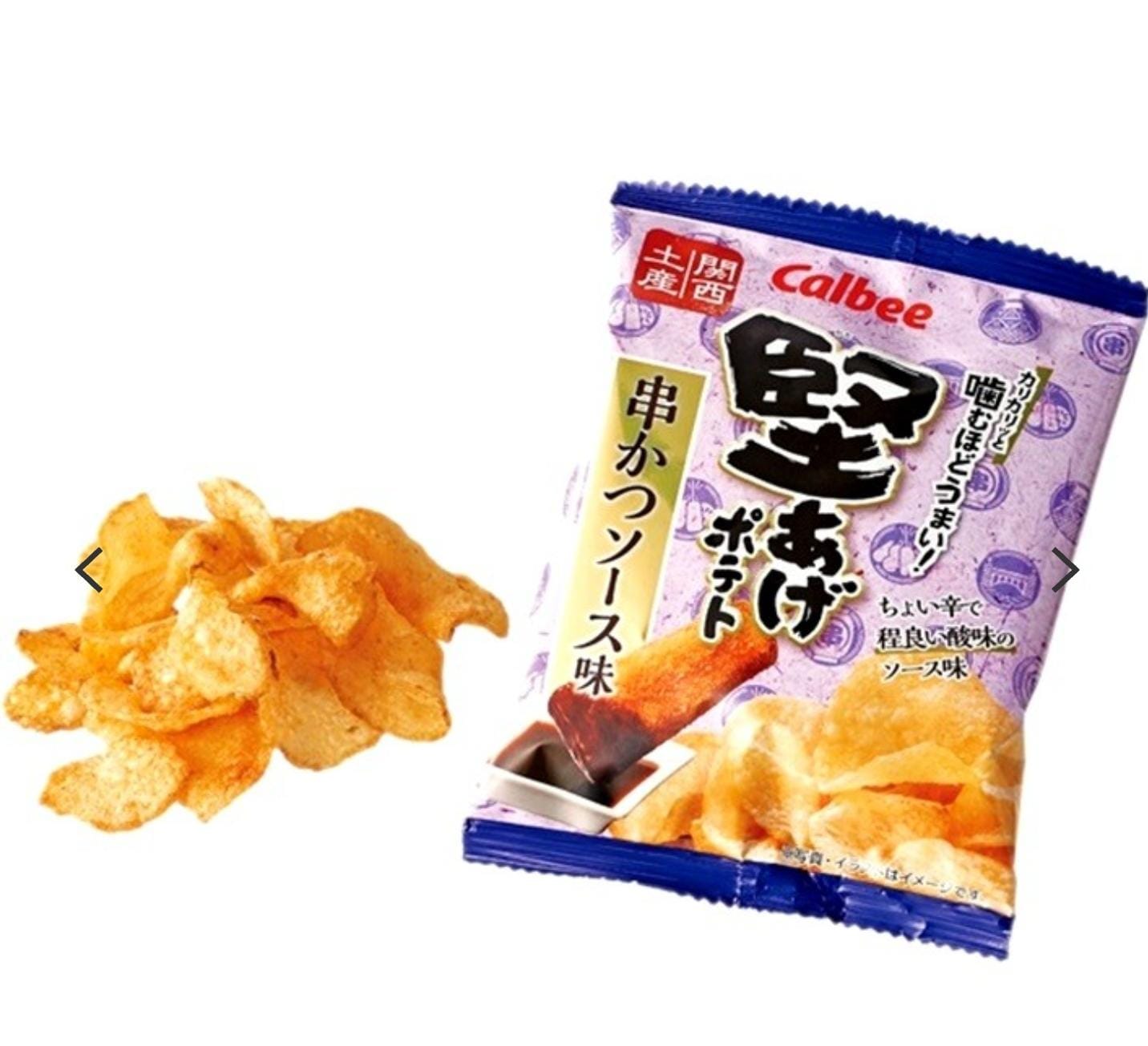 Calbee 堅脆薯片 關西串炸醬汁風味 8包入