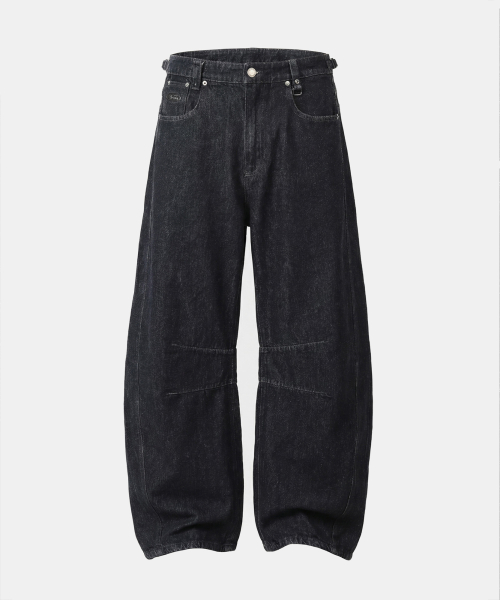 Viper 301 Semi-Curved Pants - Black Denim - 바이퍼 301 세미 커브드 팬츠 - 블랙데님