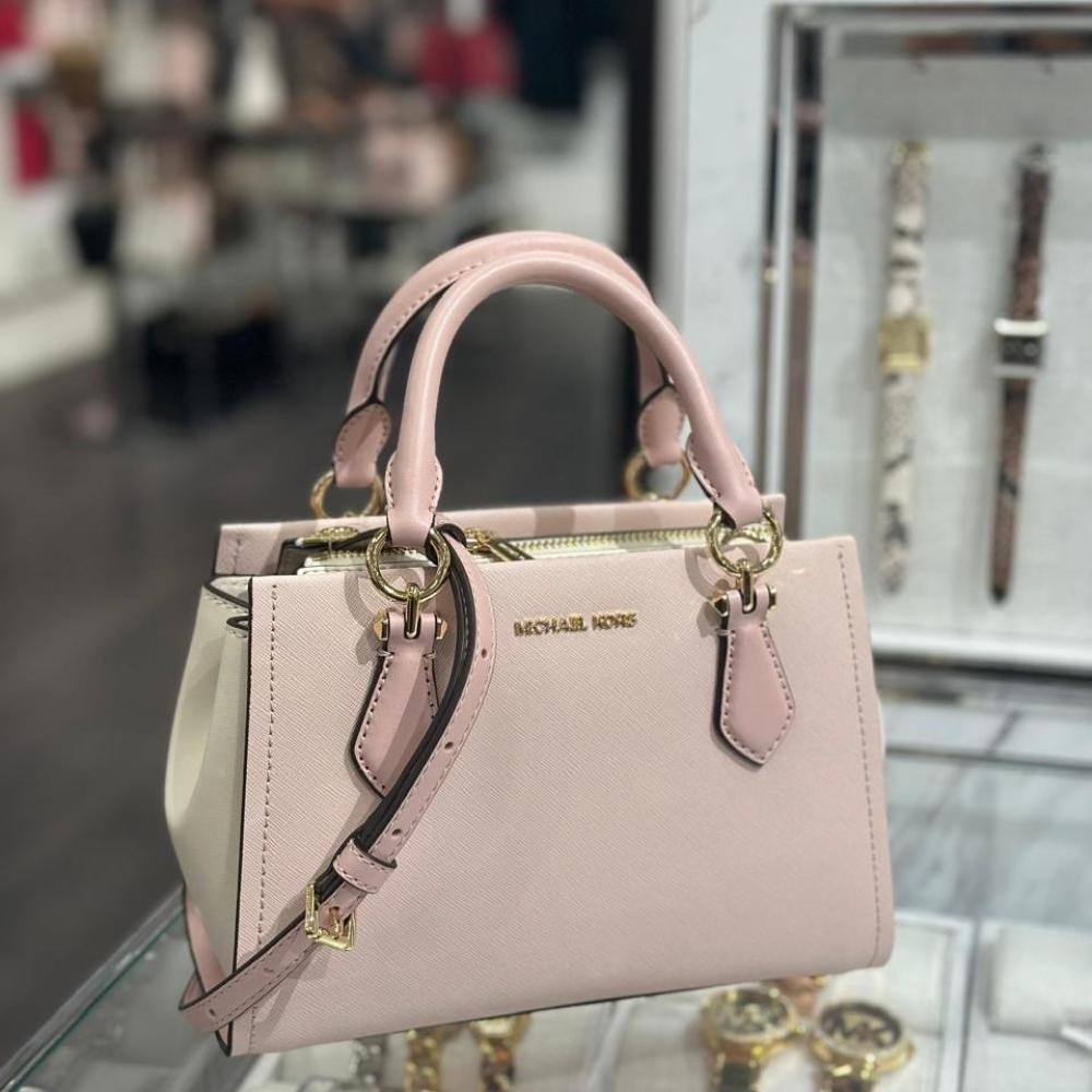 香港現貨-Michael Kors Outlet Marilyn Saffiano Leather Messenger Bag pink