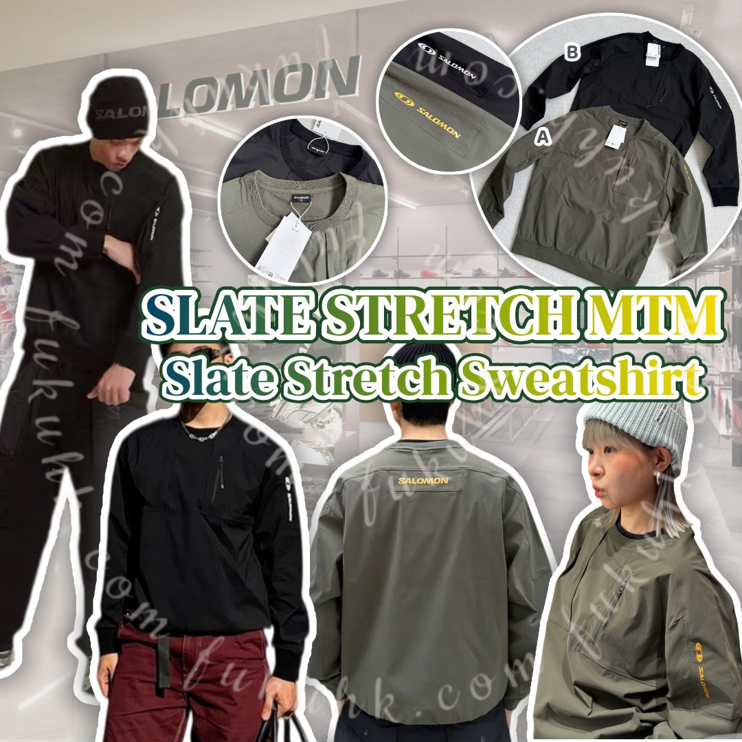 SALOMON SLATE STRETCH MTM Slate Stretch Sweatshirt 拉鏈口袋長袖Tee