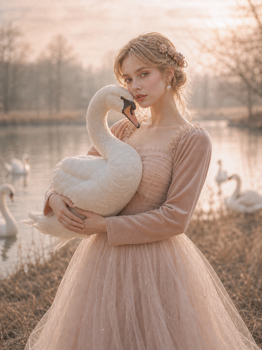 維多利亞絲絨天鵝湖芭蕾禮裙 Victorian Swan Lake Ballerina Gown