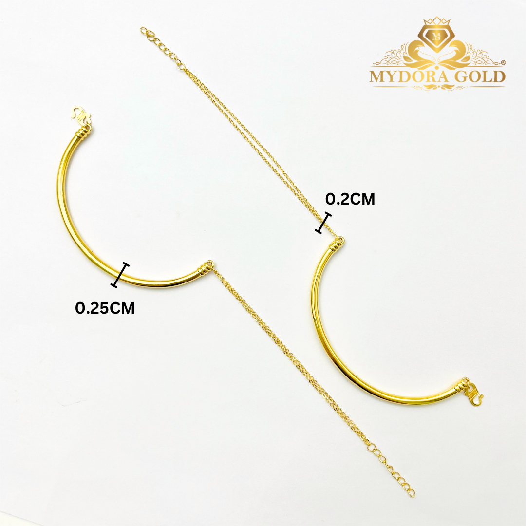 MYDORA Gelang Fesyen PDR Half Round l EMAS 916/22K