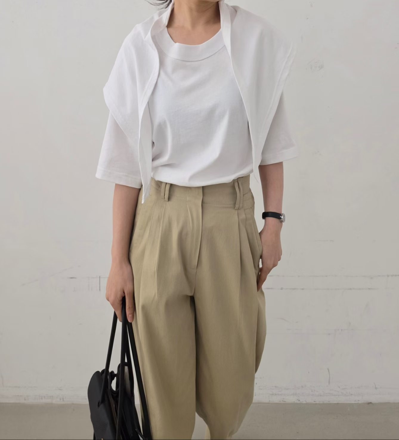 假2 件scarf Top 