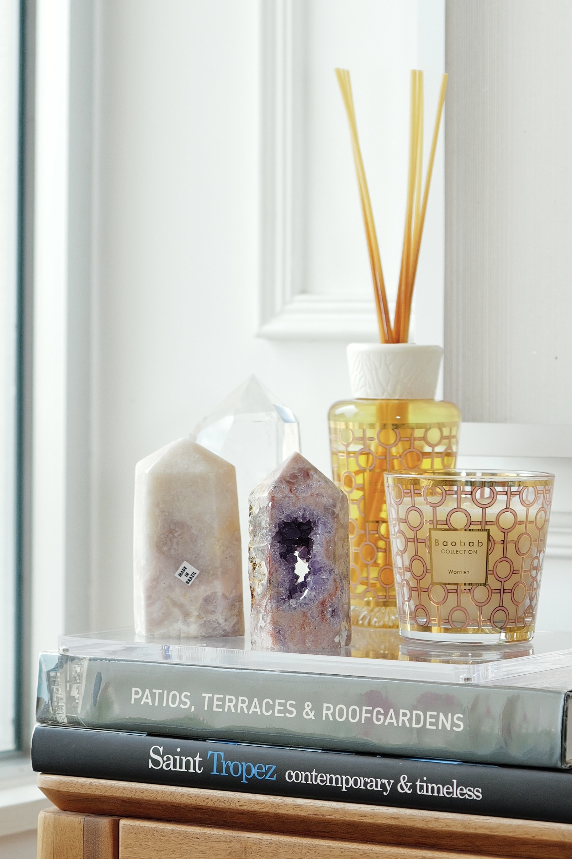 ༒10.2cm粉紅紫水晶 共生紫晶洞 晶牙六角柱༒ PA.6808C30GMm8-RA22*9js