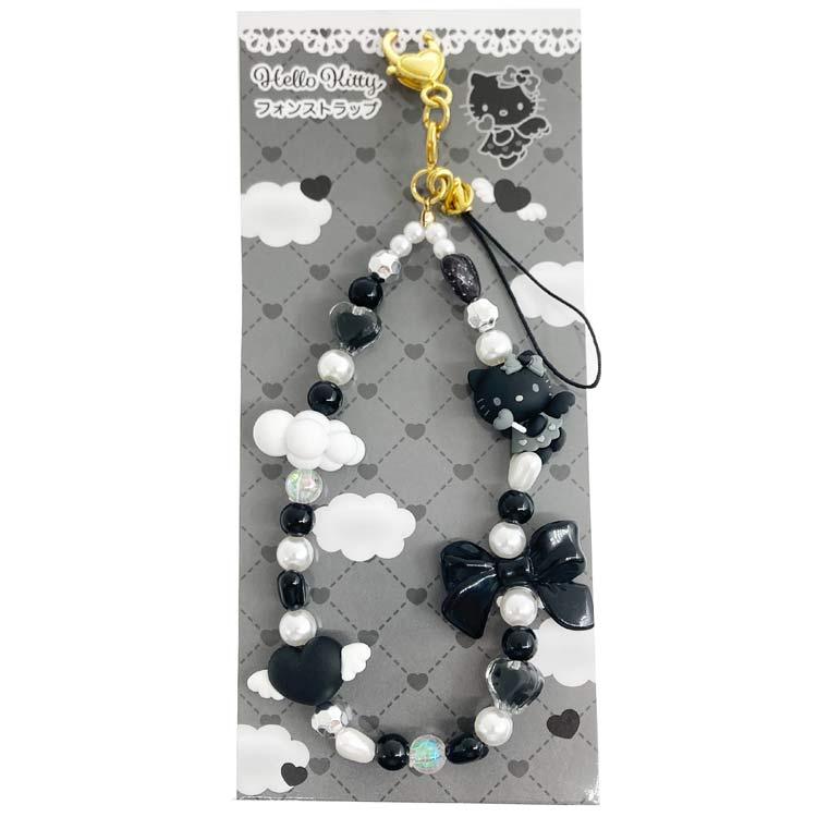 現貨｜Sanrio Hello Kitty 黑天使系列 日版 串珠 手機掛繩 (KT24-10)