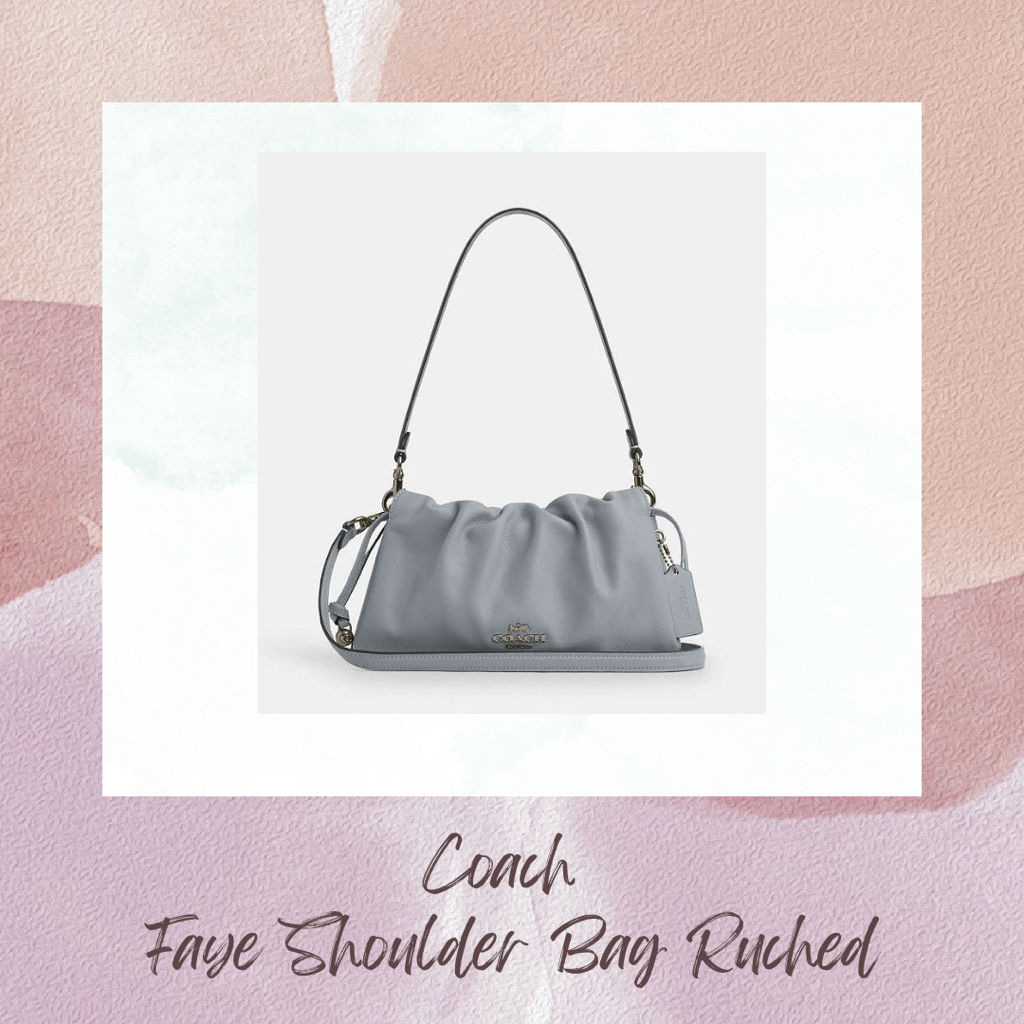 Coach Faye Shoulder Bag Ruched (CV529)