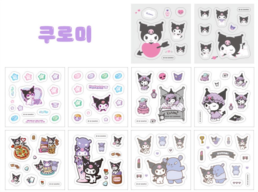 【預訂】韓國直送 Sanrio 60款透明貼紙大集合 