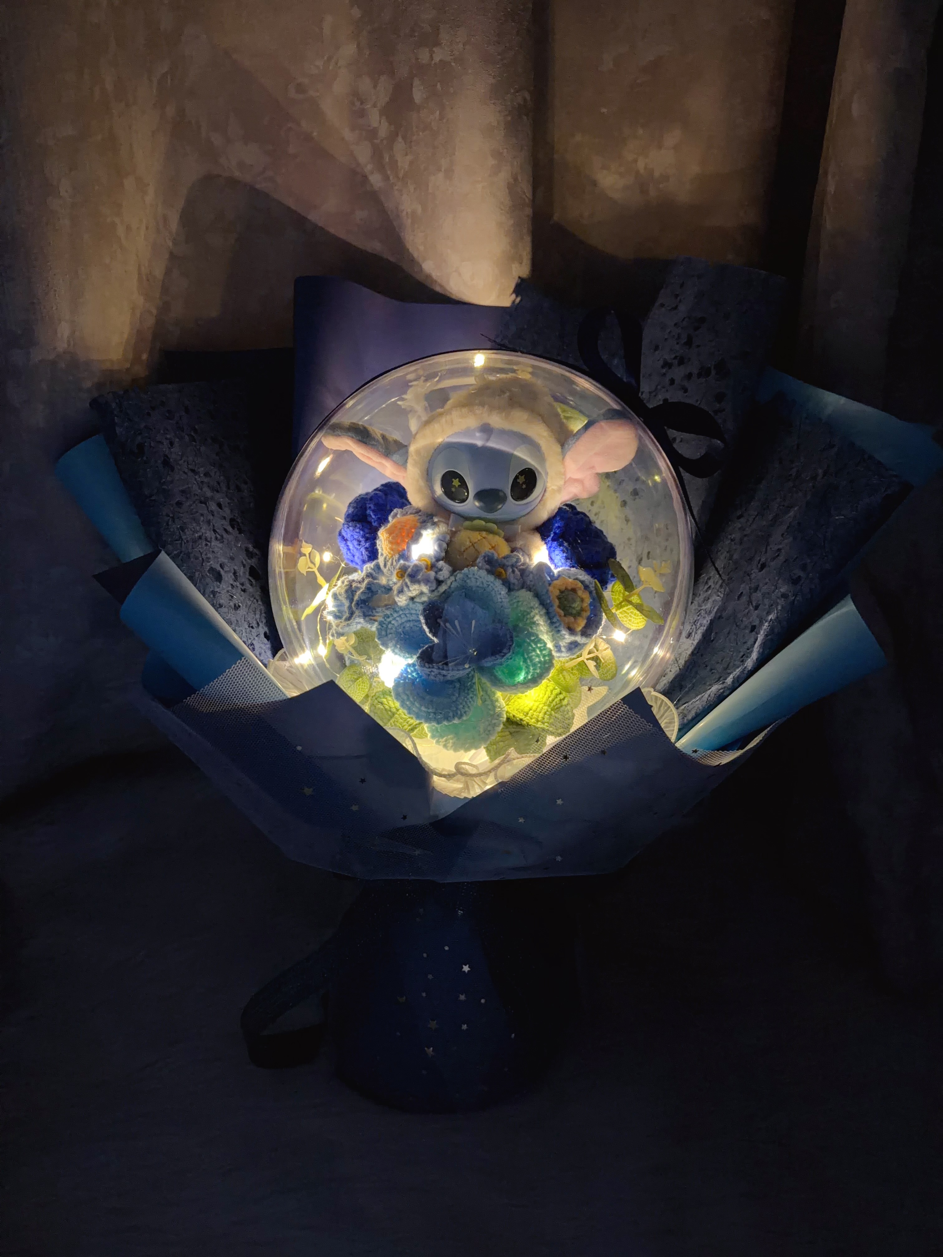 史迪仔波波球編織花束