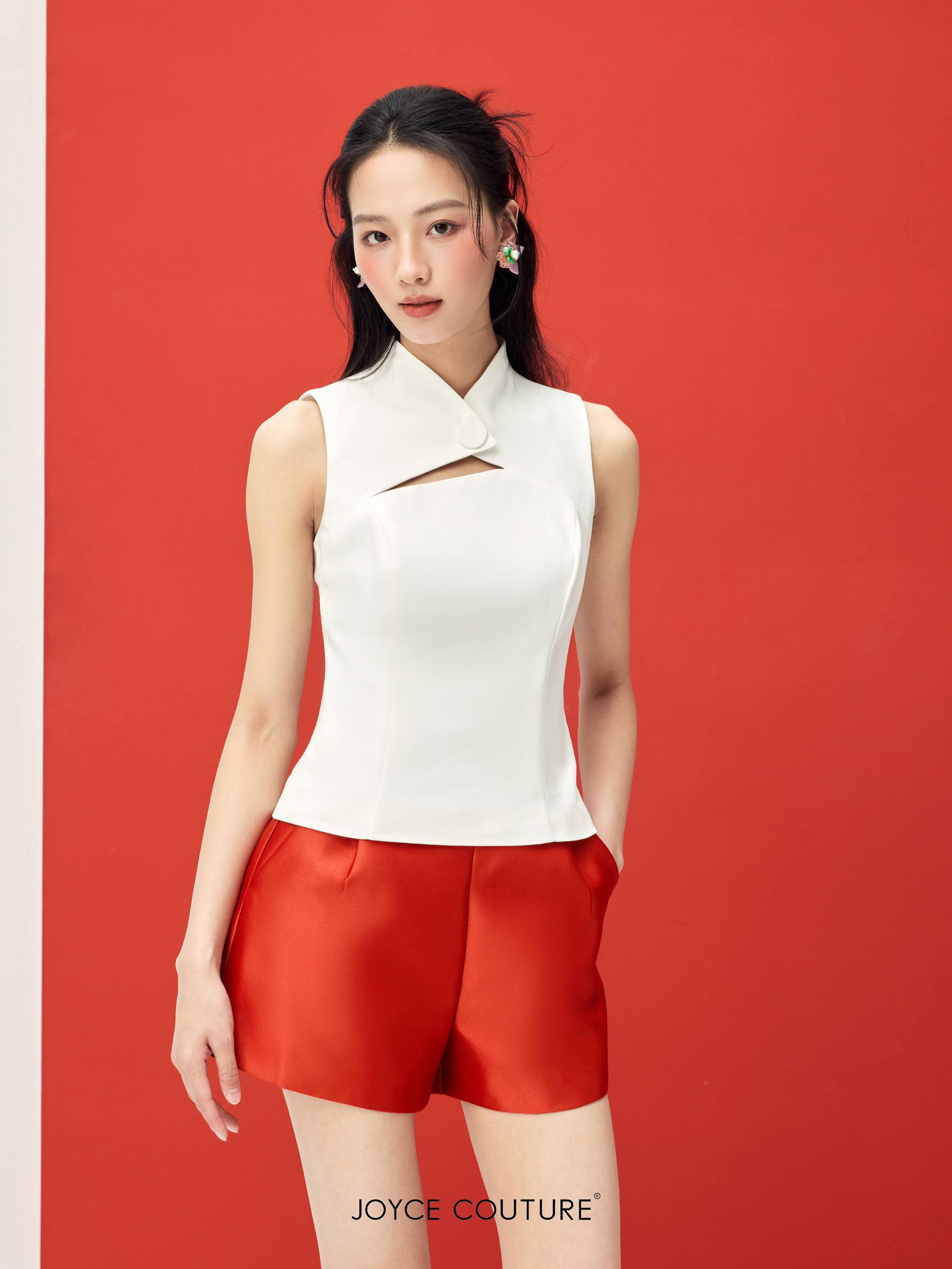 无袖前面露胸上衣 T0757