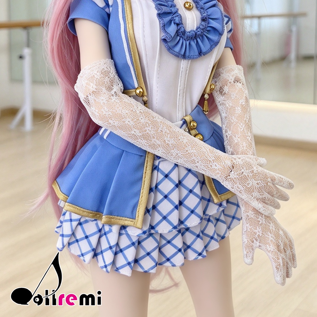 【dollremi】(A0124) 白色及肘蕾丝手套 White Elbow-length lace gloves