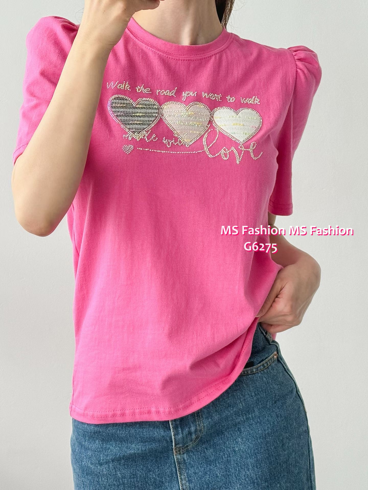 G6275 韓國🇰🇷公主膊心心tee