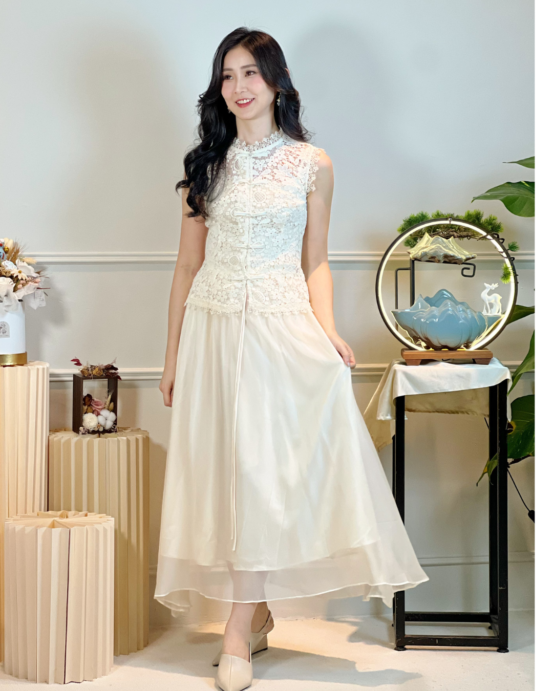 5103 Natividad Mesh A Line Skirt 