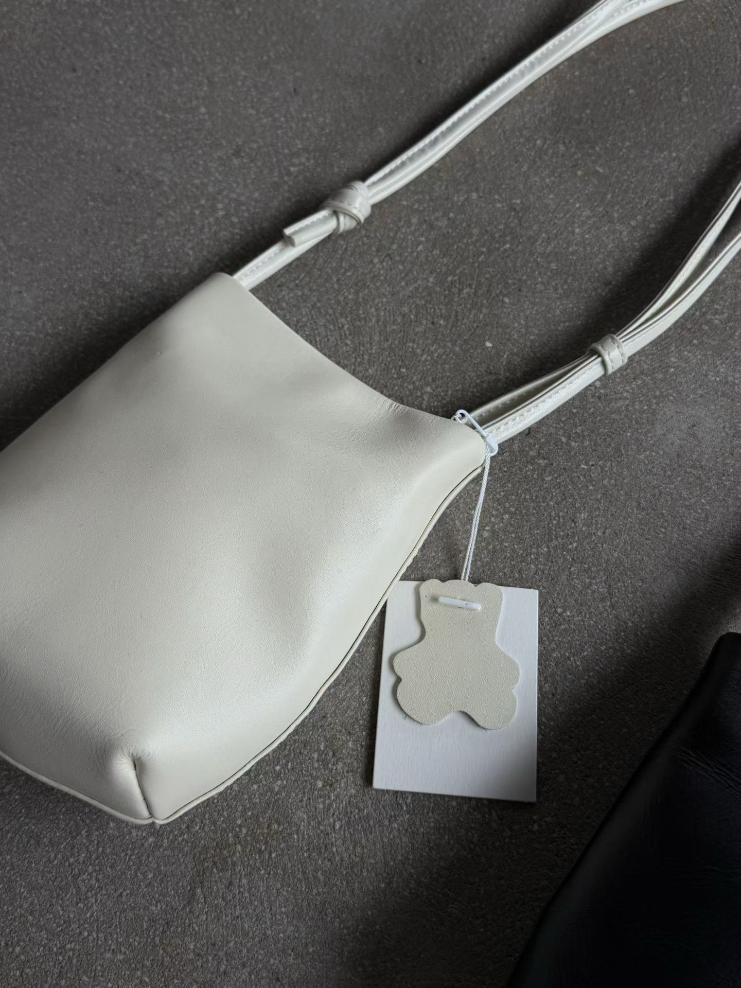 Mini leather knot bag
