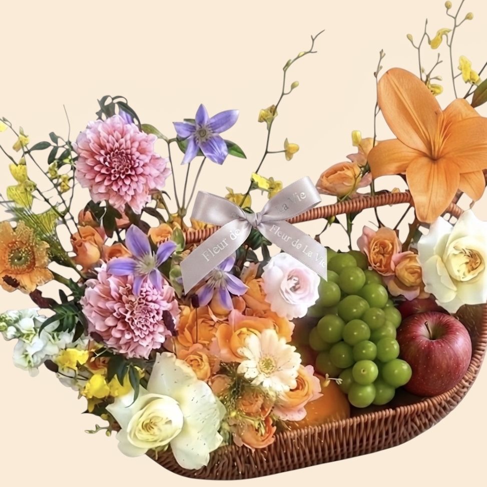 鮮果鮮花籃（適合慰問/喜慶祝福 ）
