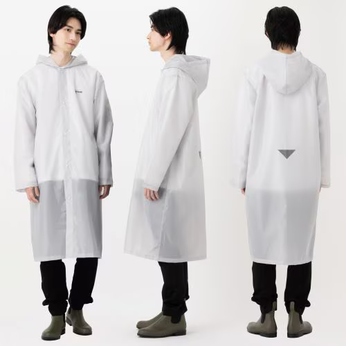 日本直送 OUTDOOR 男女通用連帽雨衣 (M & L)