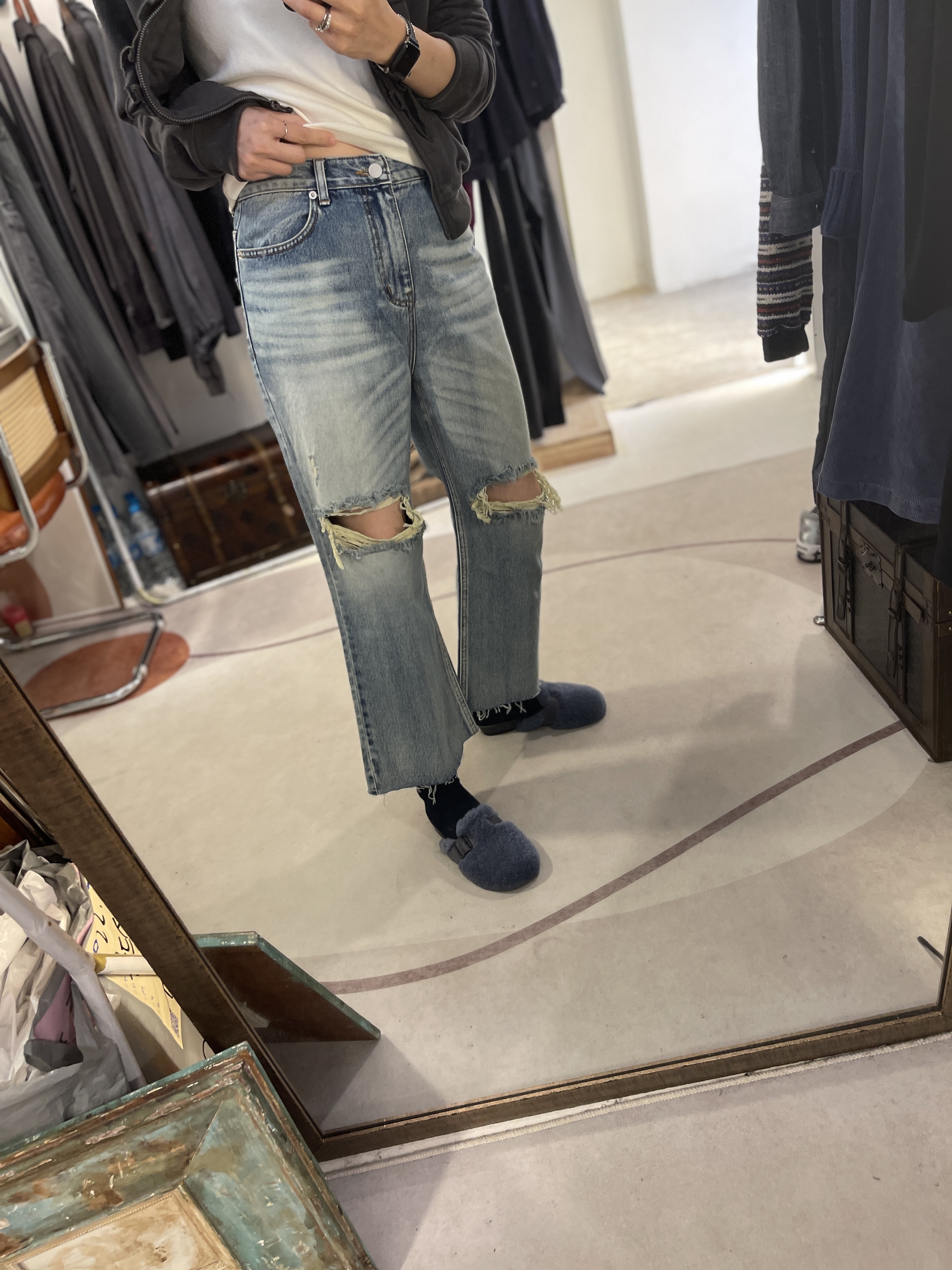 Damaged vintage jeans