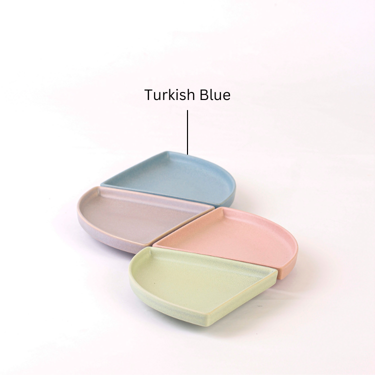 ANELLO TMK01 Series Quarter Side Ceramic Stacking Plate 13cm x 18cm