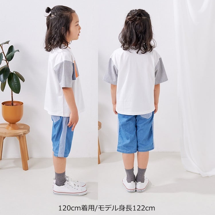 🆕【⭐訂購⭐】🌀 🇯🇵 日本直送 側條紋 牛仔/粗呢布 及膝褲［2款選］🌀 [ELEA-0168][260618]