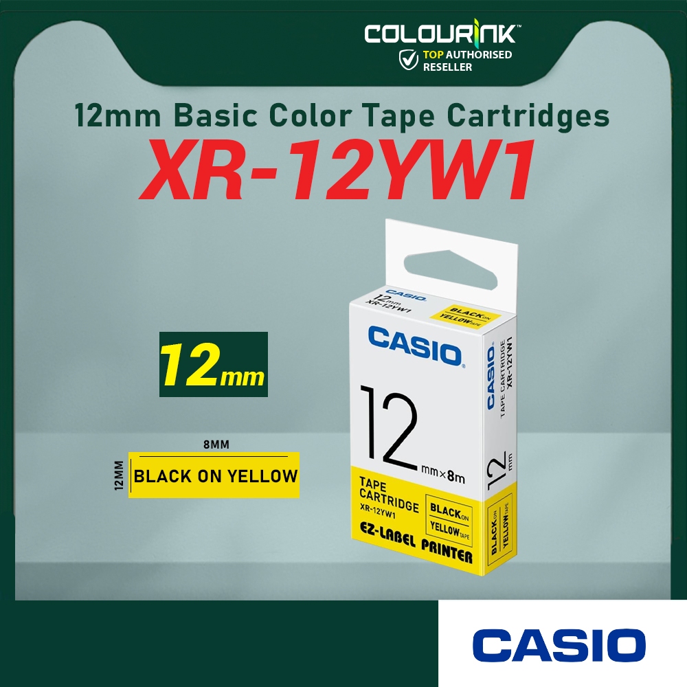 CASIO Genuine EZ Label Tape 6/9/12/18/24mm for KL-120 KL-130 KL-820 KL-60 KL-HD1 KL-8400 KL-G2
