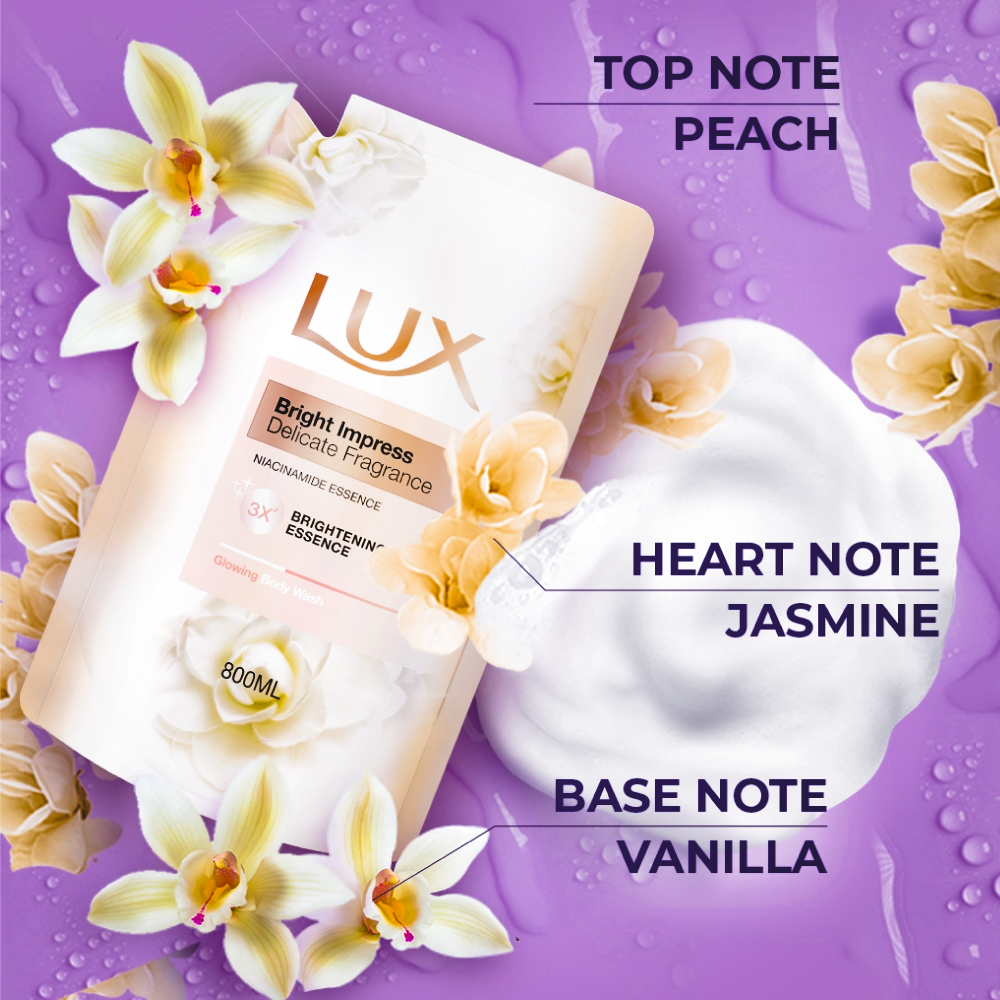 Lux Shower Cream (Refill Pack) 600ml / BRIGHT GLOW