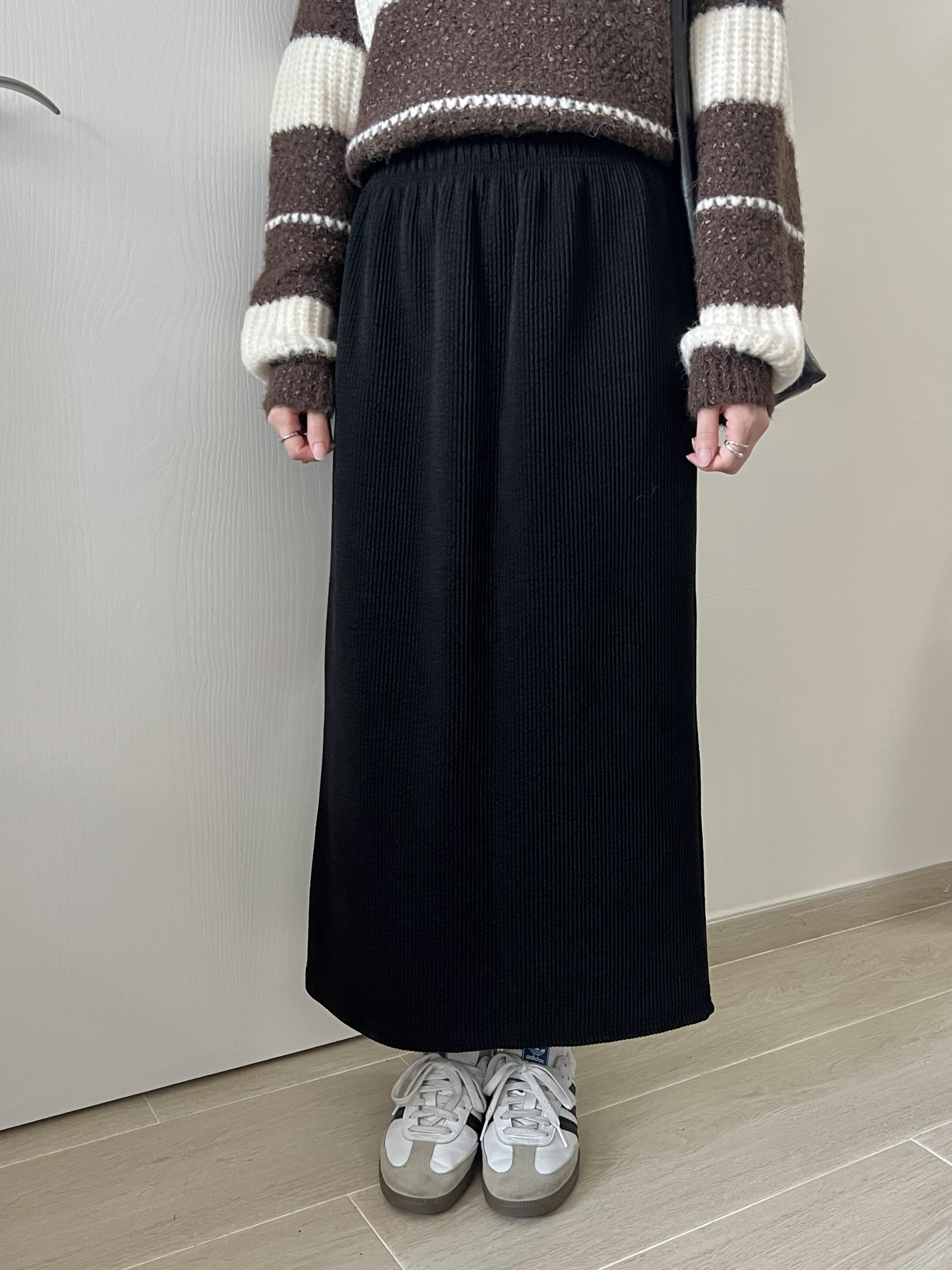 厚實直筒長裙 免熨