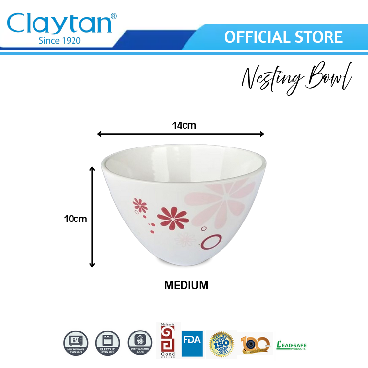 CLAYTAN LEADSAFE Multi-Purpose Kitchen Bowl - Blue Valentine & Modern Sakura Series