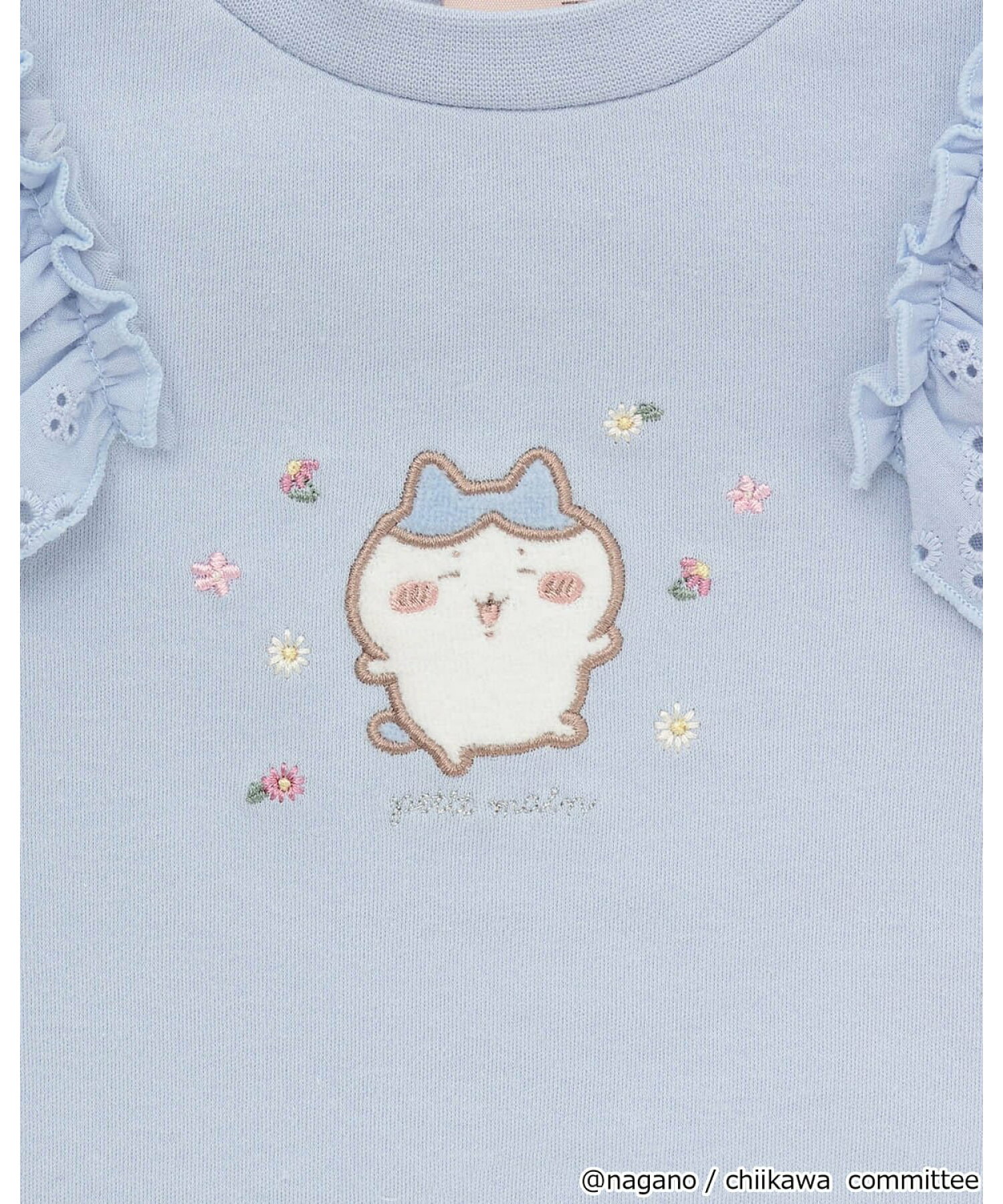 🆕【⭐訂購⭐】 🌀🇯🇵 日本直送🇯🇵 刺繡 #Chiikawa 薄紗荷葉邊肩袖 長袖Tee［3款選］🌀 [ELCA-0111][260329]