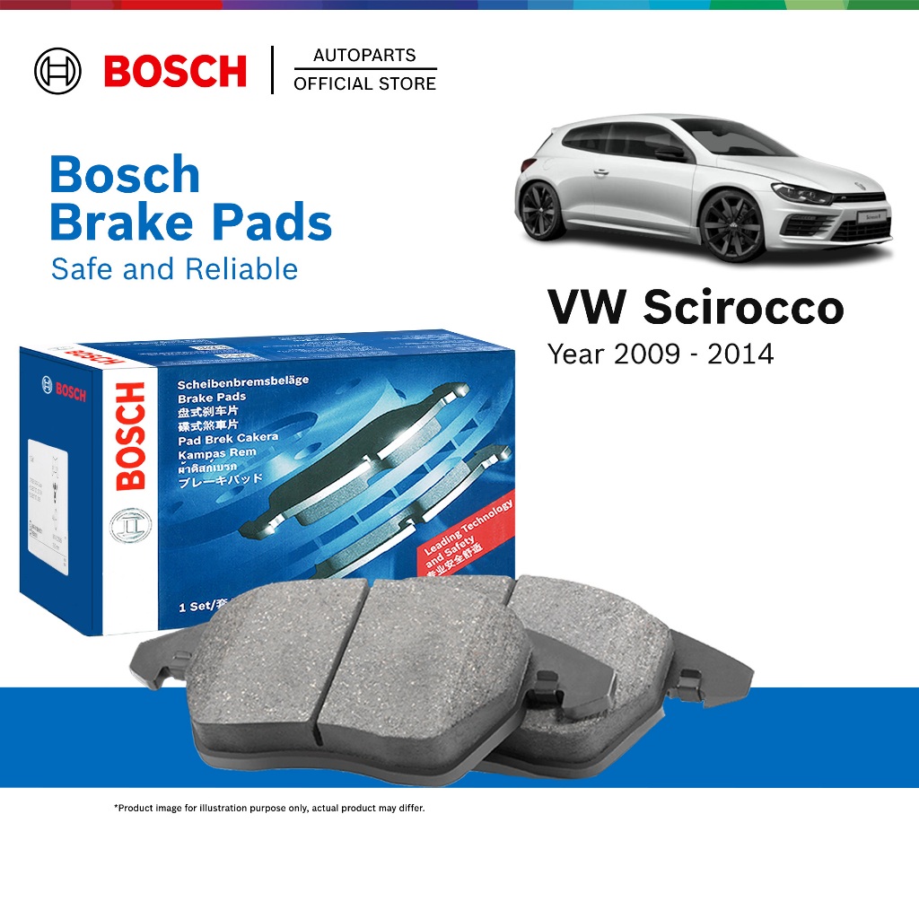 BOSCH Front Brake Pads - Volkswagen VW Scirocco (year 2009 - 2014) - 0986424797