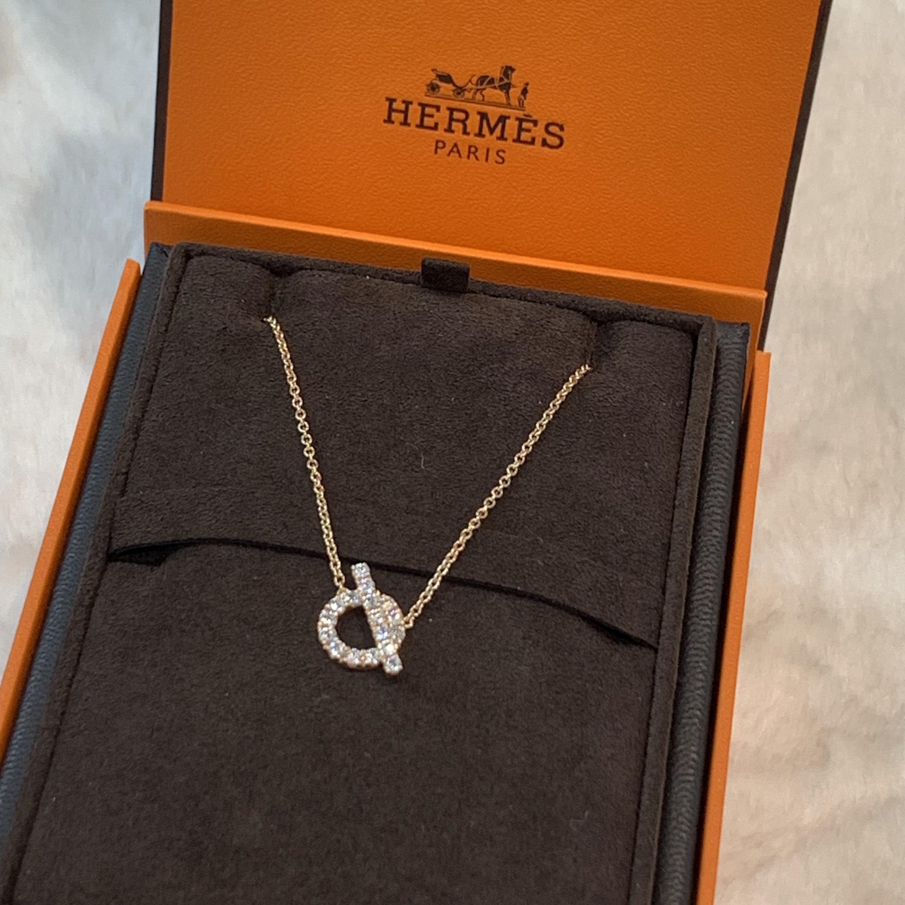 🌟有正單全套齊 Hermes Finesse白金鑲鑽