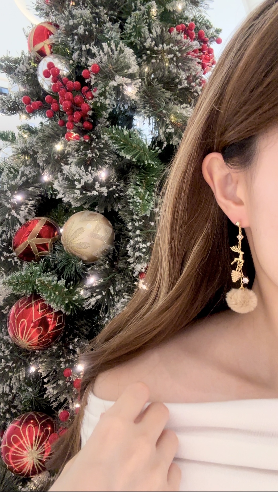 金鹿毛球耳環🦌❄️