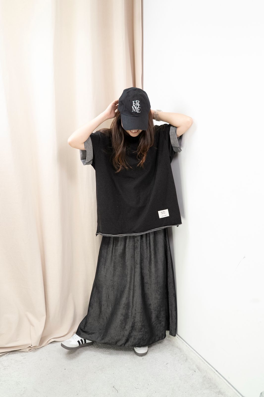 Oversize 牛仔Top（黑色）