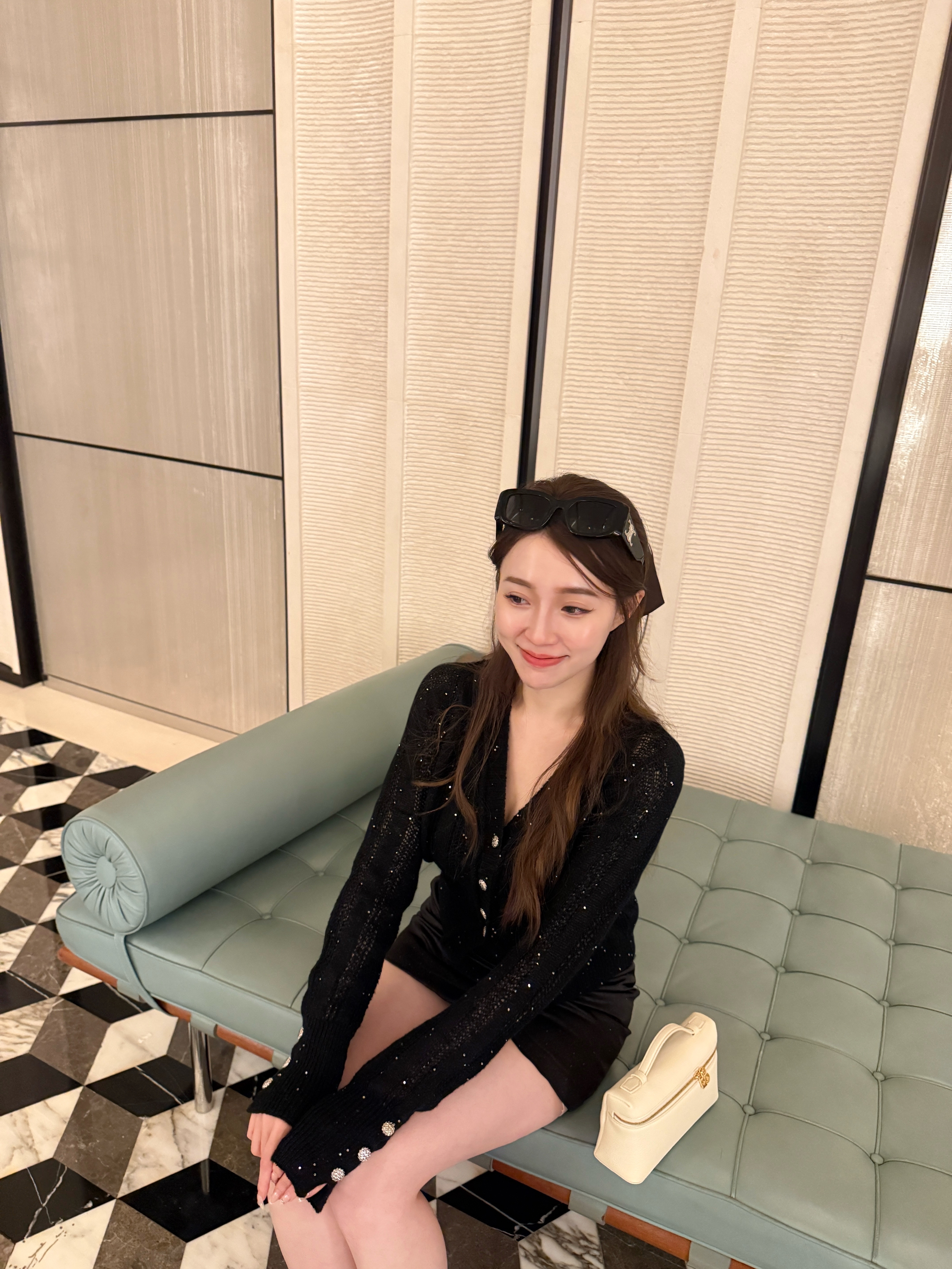 Old Money Shimmer V-Neck Cardigan