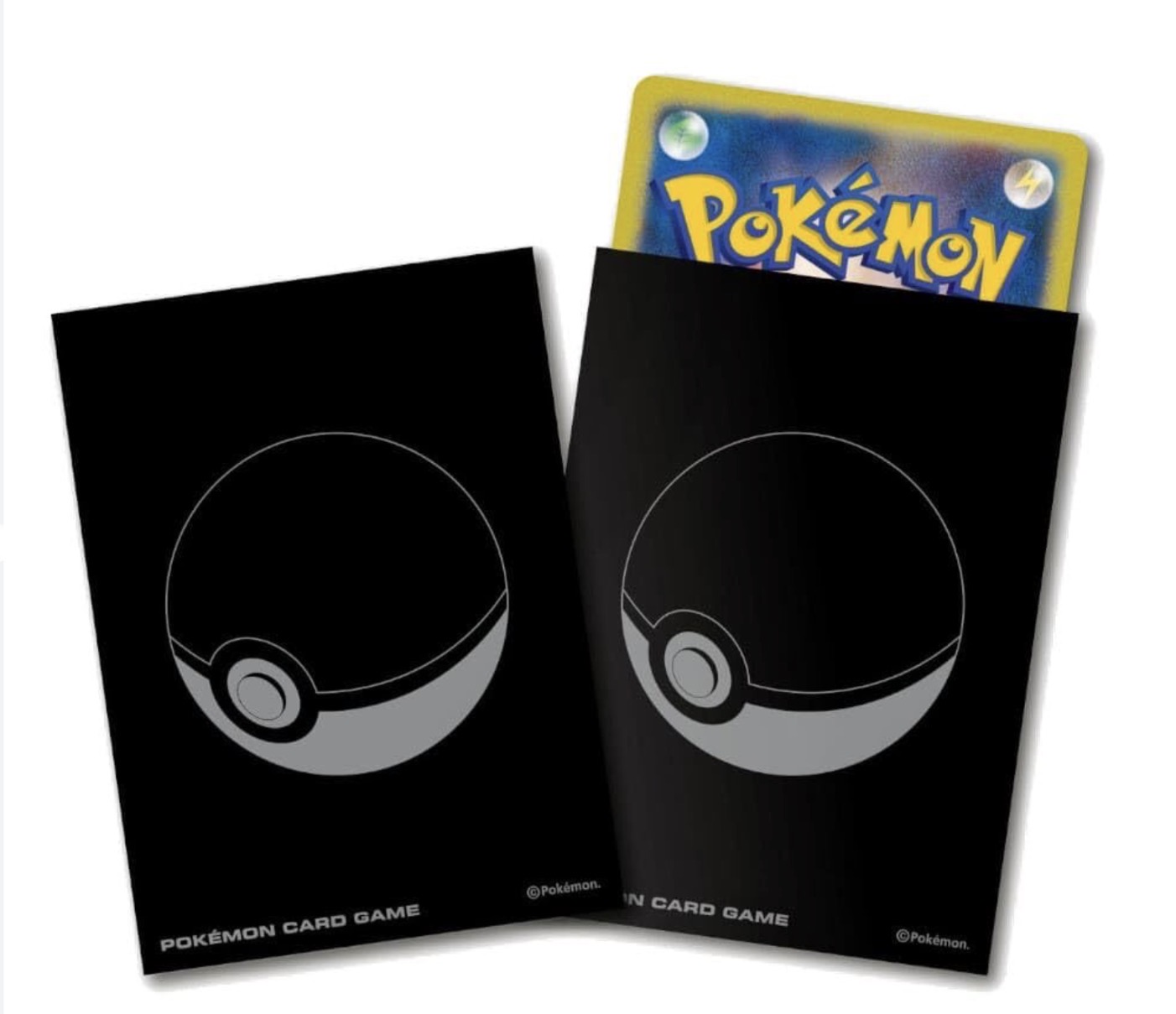 POKEMON TCG日版全黑POKE BALL卡套 （64pc）