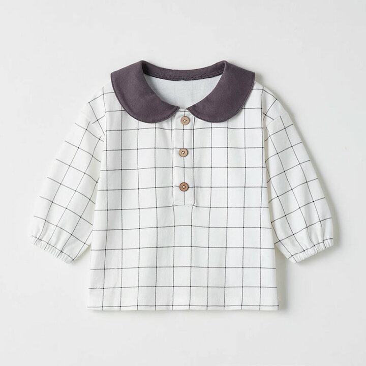🇯🇵預訂 日本直送🇯🇵三色格紋圓領長袖上衣