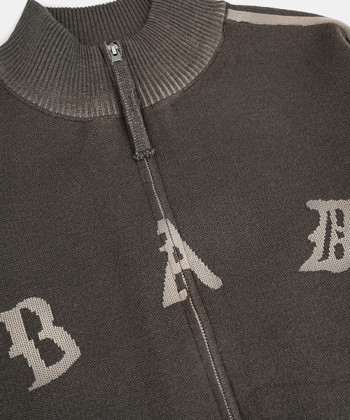 BAD Full-Zip Knit Track Top - Tobacco