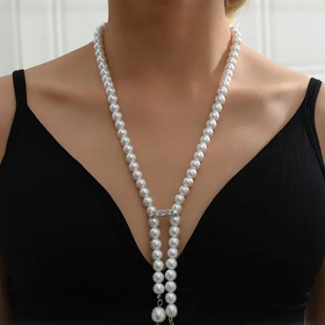 Grace Drop Pearl Y-Necklace