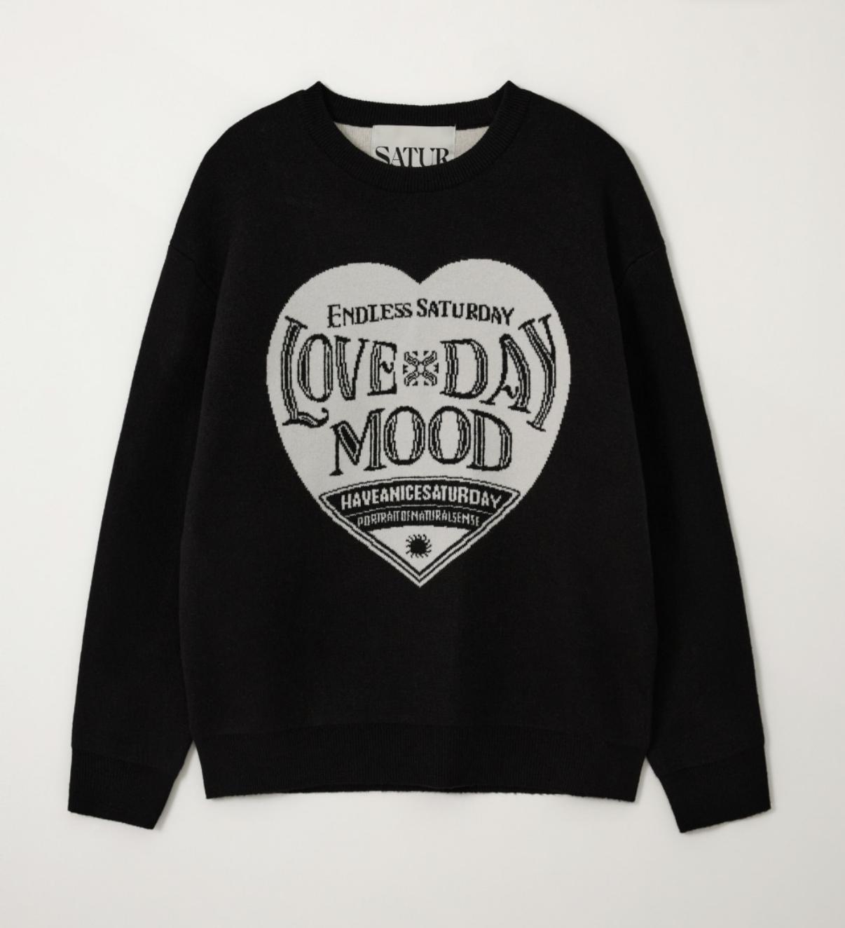 呢件有Saturday Retro Mood Pullover Knit - Black sale XS （預購10-14天）