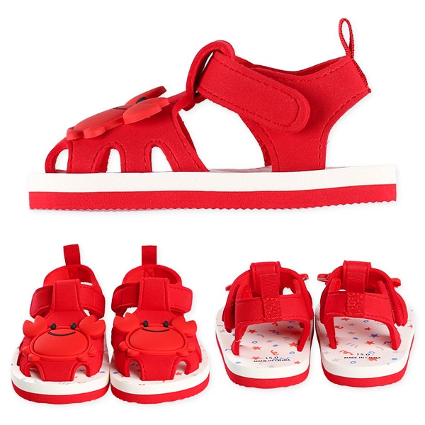 🇯🇵預訂 日本直送🇯🇵螃蟹圖案紅色EVA涼鞋