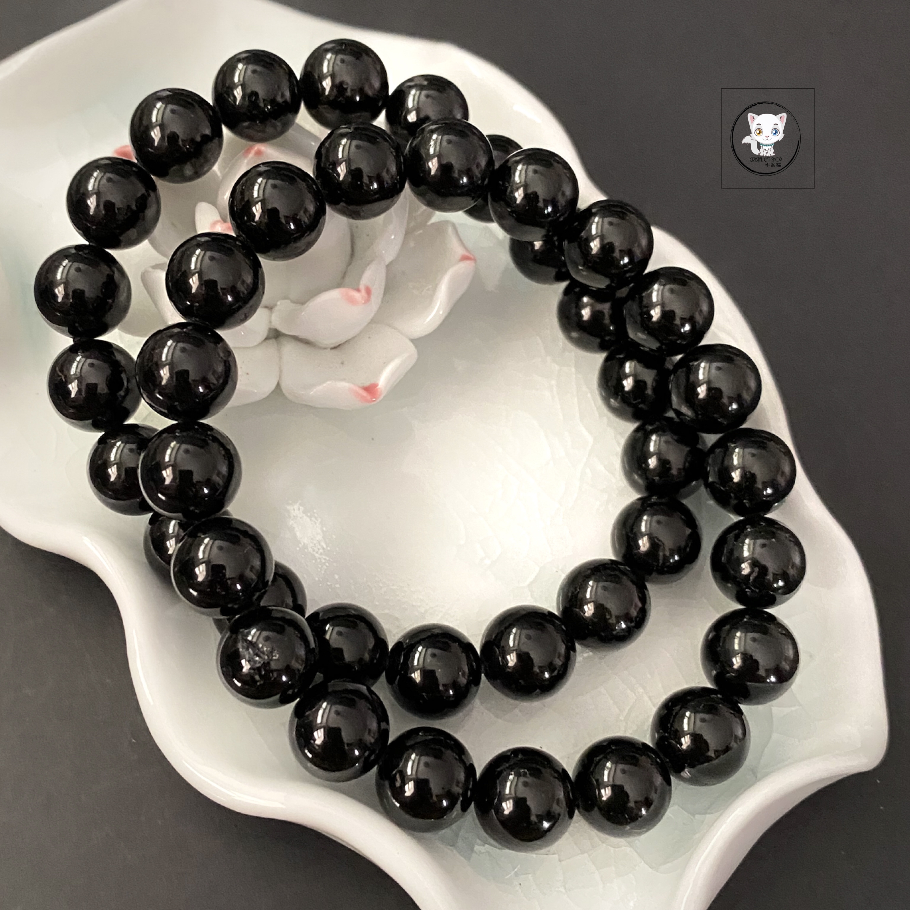 天然黑碧璽手鏈 10mm