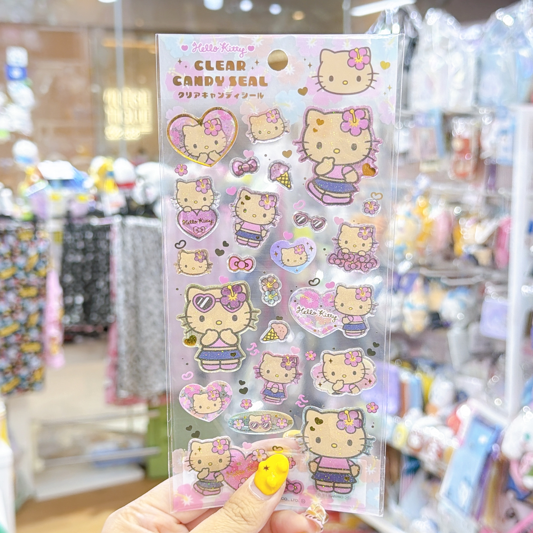 日本直送Sanrio黑皮系列透明貼紙