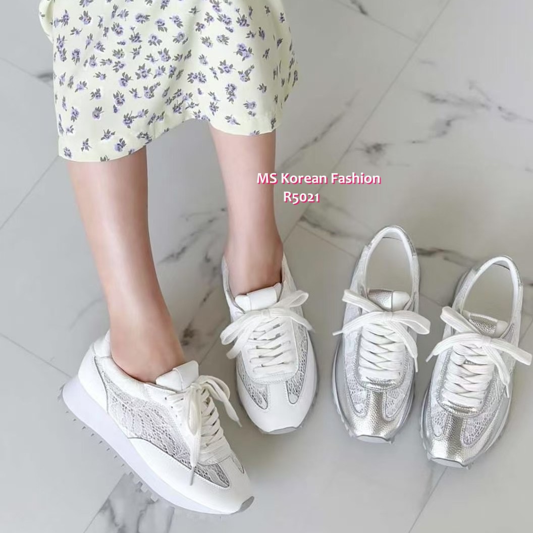 R5021 韓國🇰🇷真皮拼lace波鞋