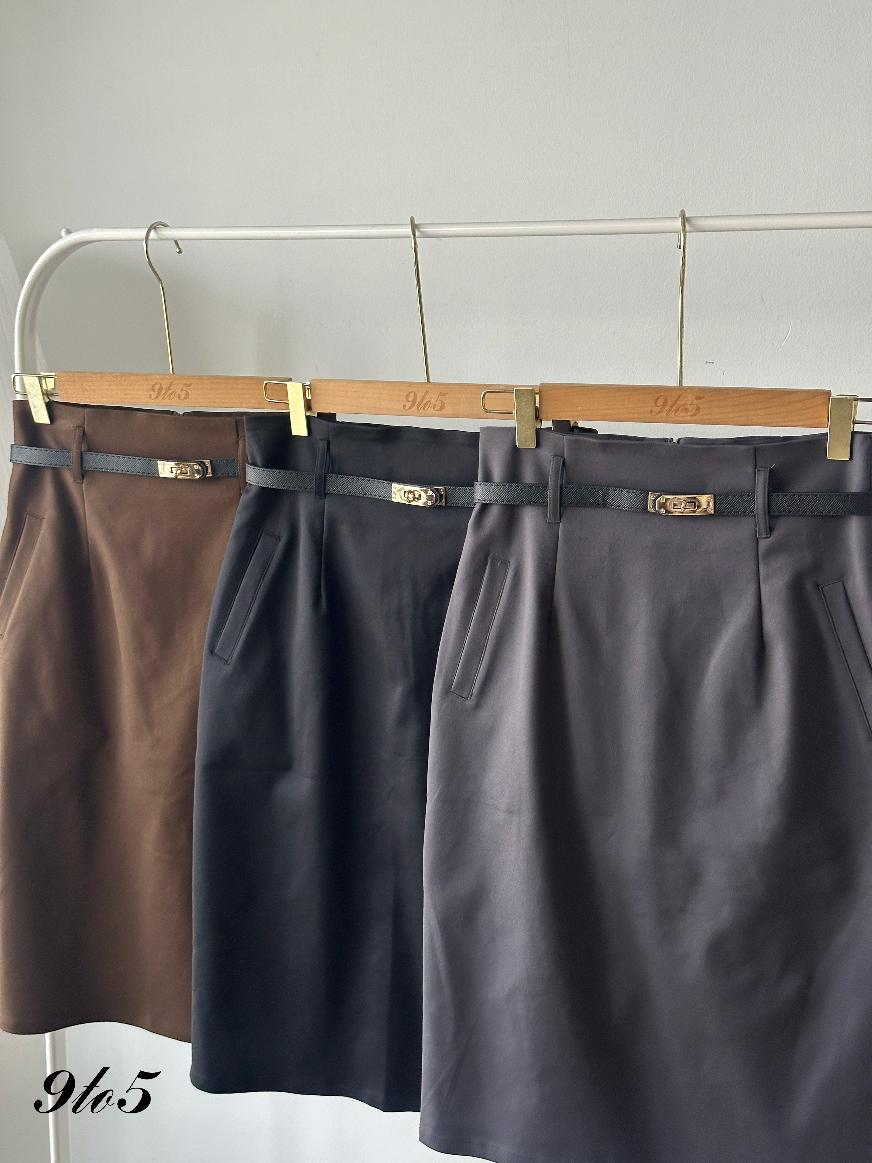 S1904 Midi Pencil Skirt - 3 Colors 