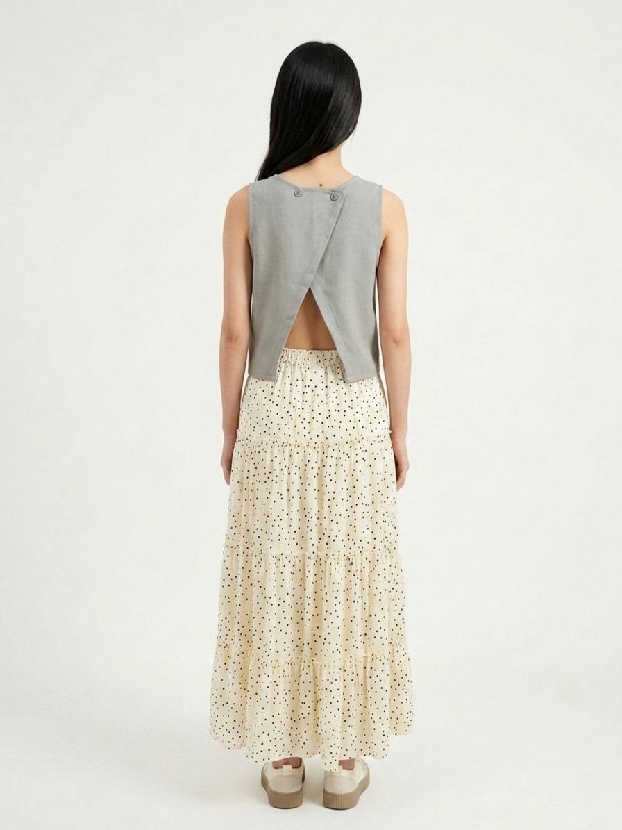 W6031 - Tiered Maxi Skirt