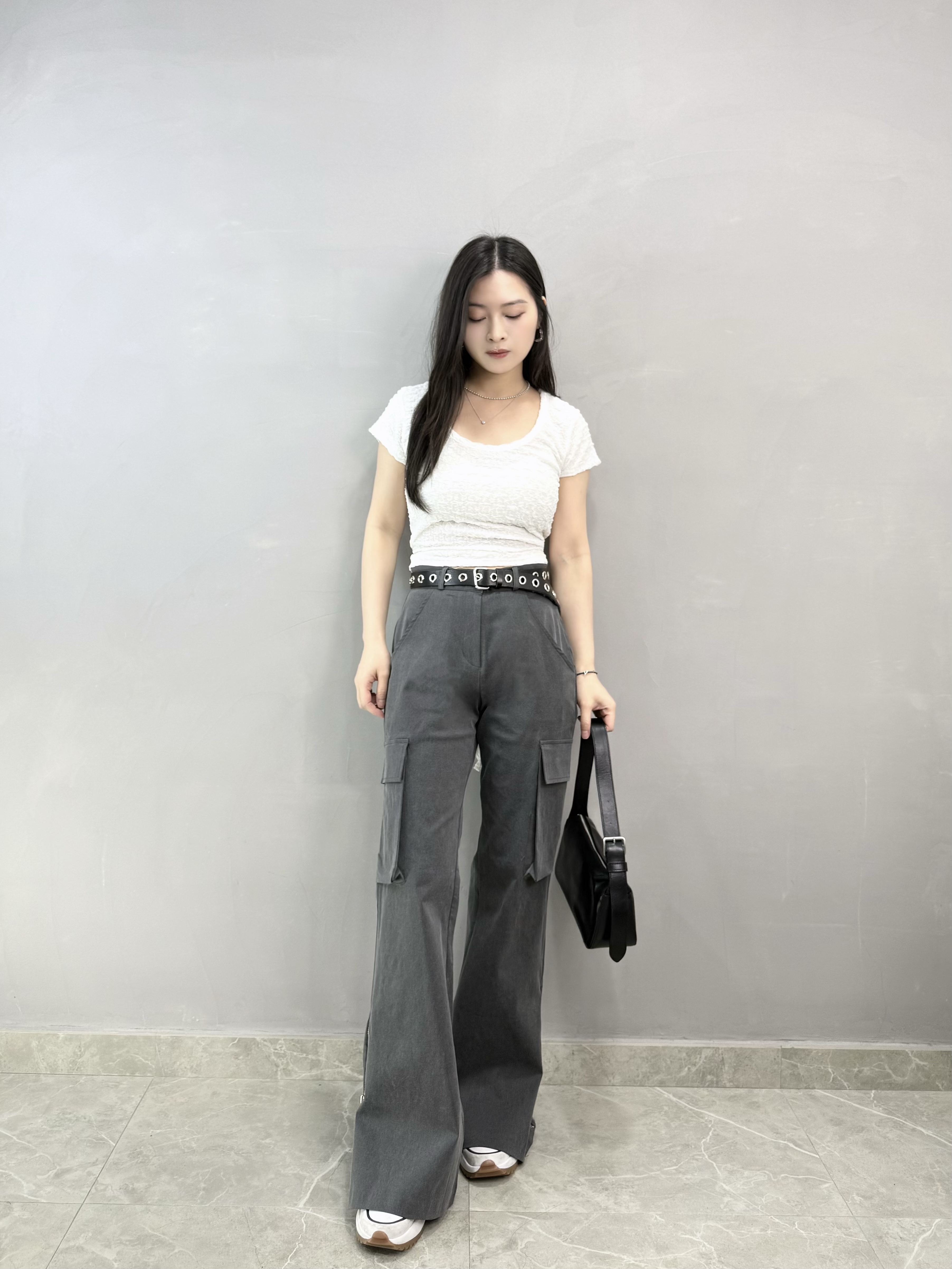 M65 後綁腰免燙料Top