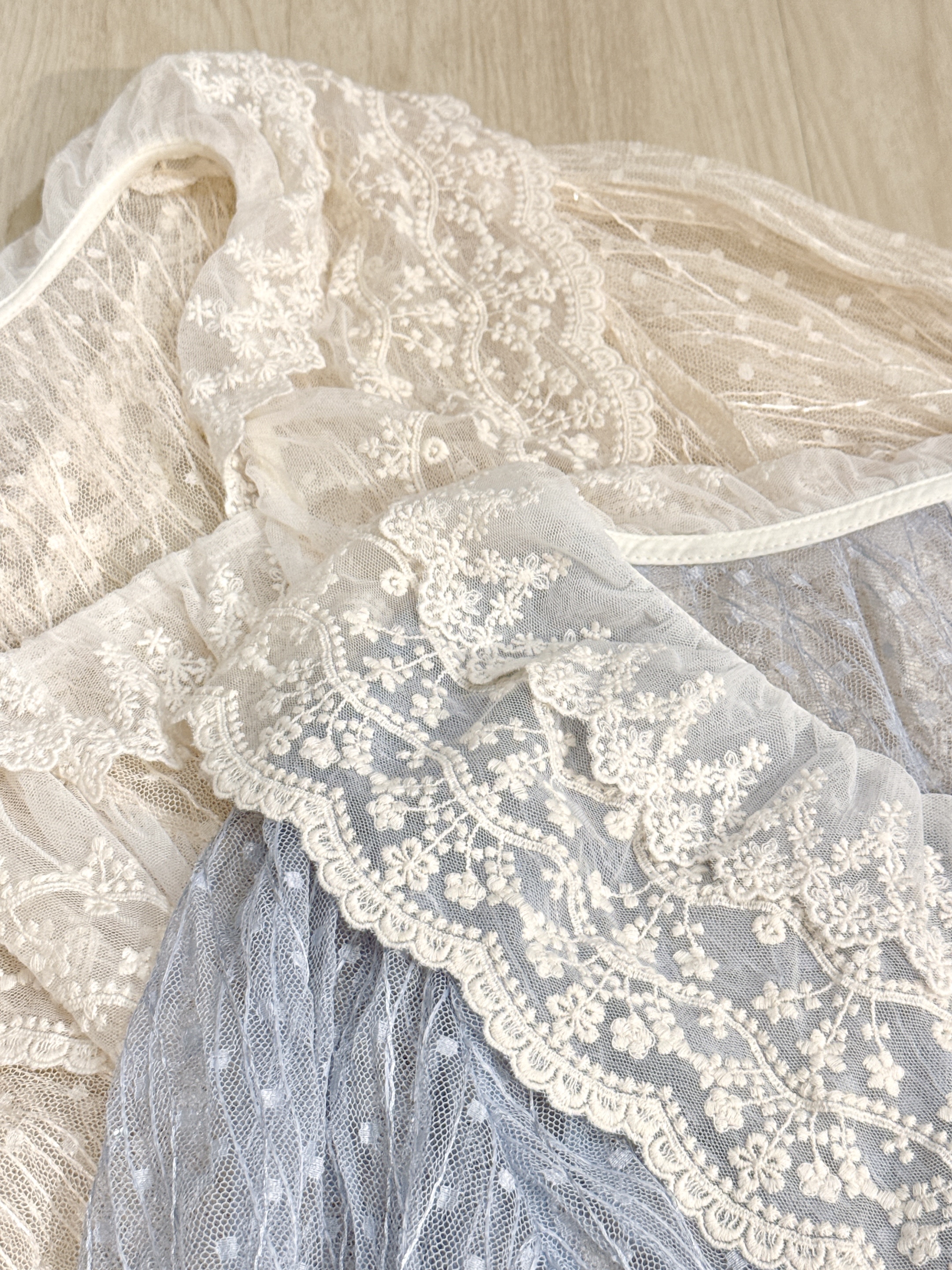 The Delicate Lace V Ruffle Top