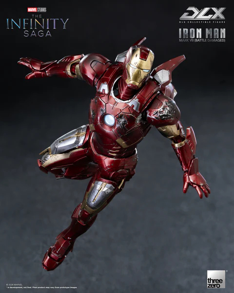 🧲預訂26年第4季：Threezero DXL系列 Marvel Studios The Infinity Saga DLX Iron Man Mark 7 (Battle Damaged) 鋼鐵俠 Mark 7 (戰損版) 可動 合金 figure (胸口/眼睛著燈）鐵甲奇俠 鋼鐵人 