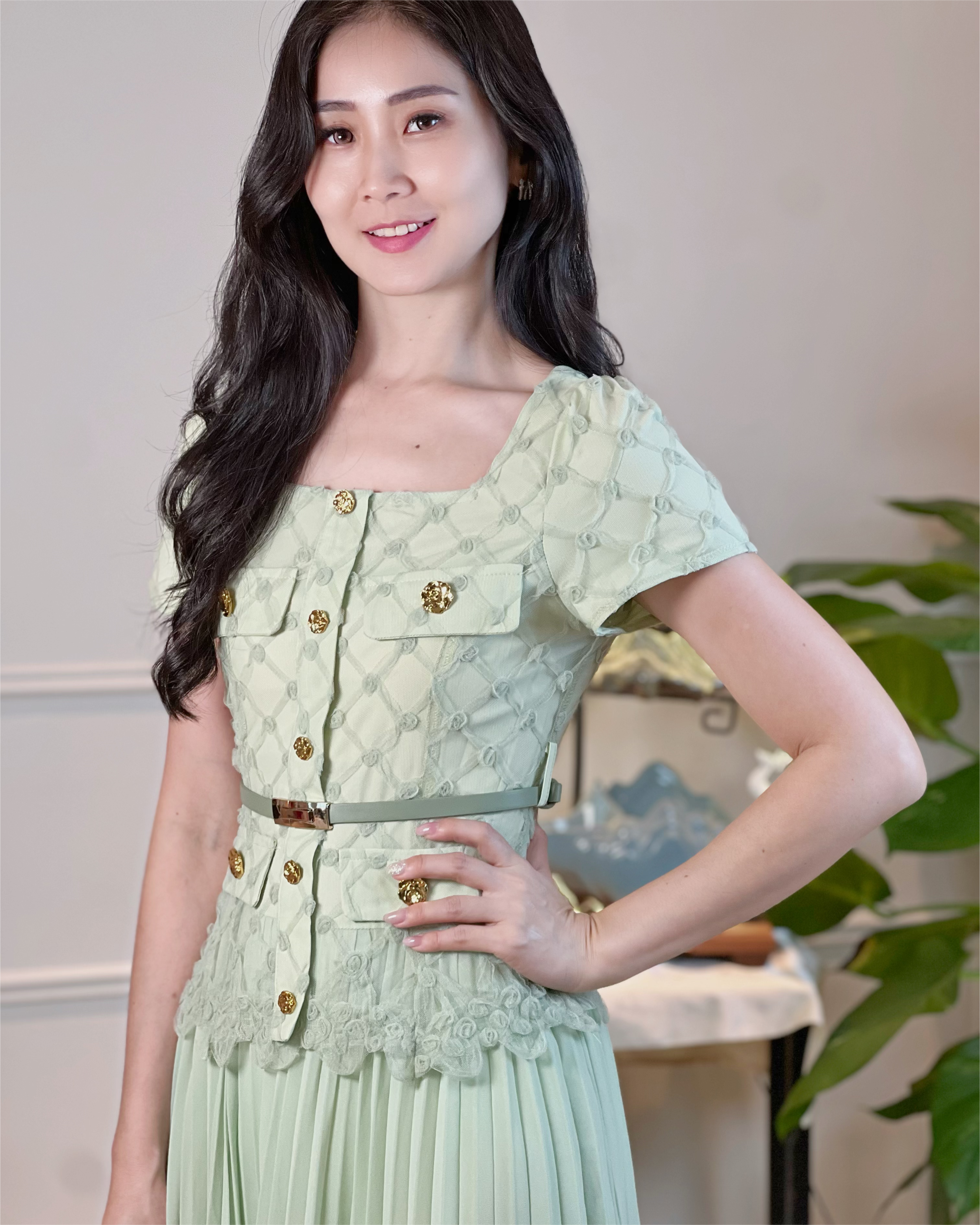 5097 Hedda Lush Meadow Midi Dress