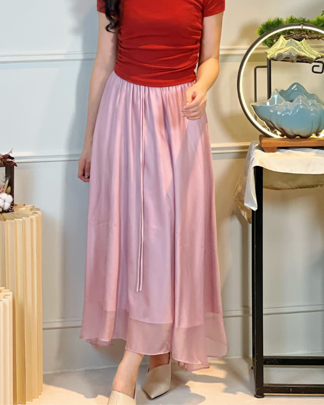 5103 Natividad Mesh A Line Skirt 
