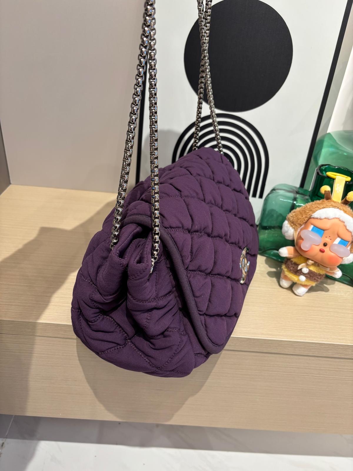 Chanel bubble flap bag 紫色銀扣 100%Authentic ,95%new ✅card✅dust bag 